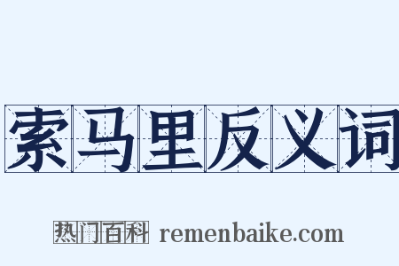 索马里反义词是什么意思的图片